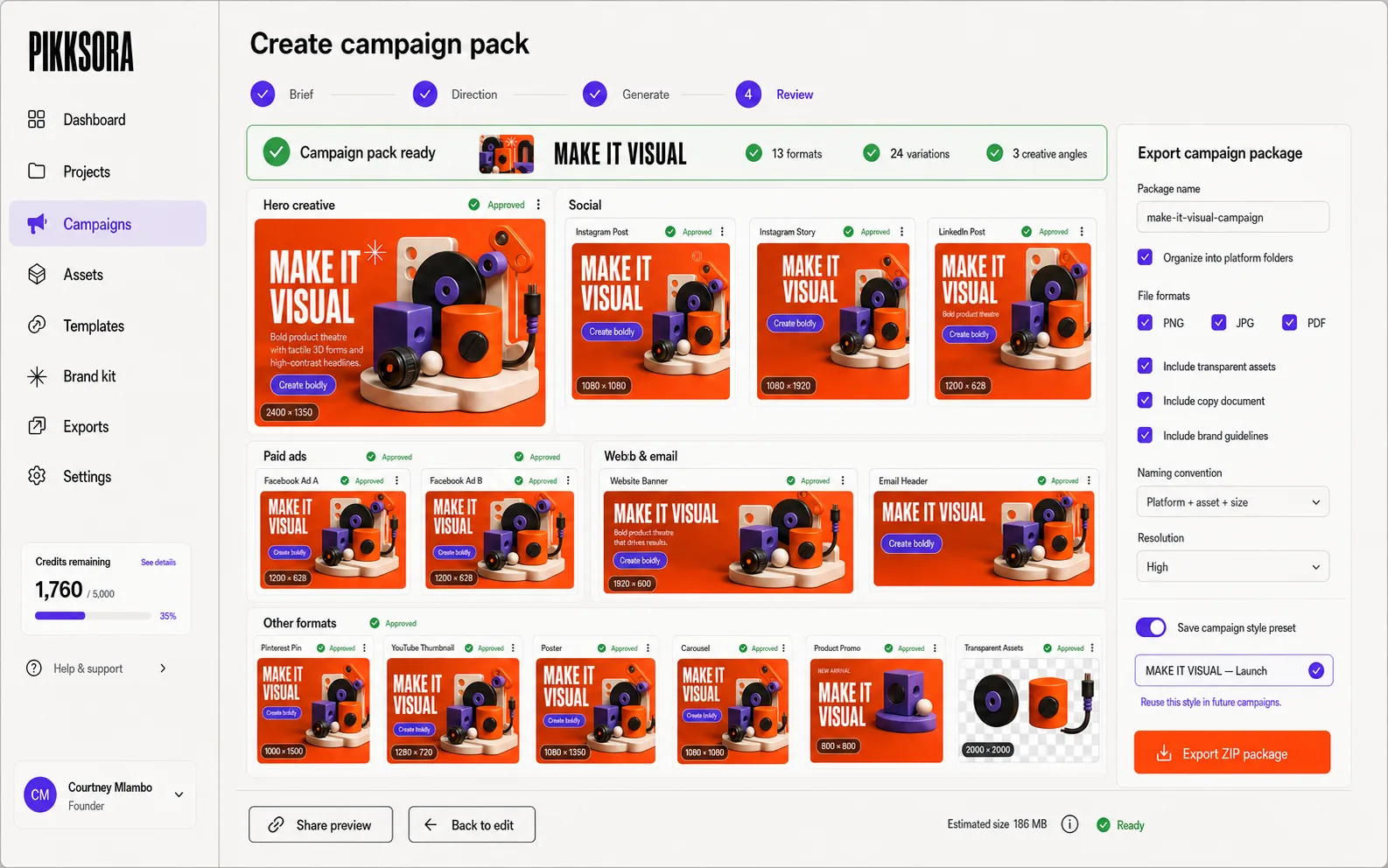 Campaign pack builder