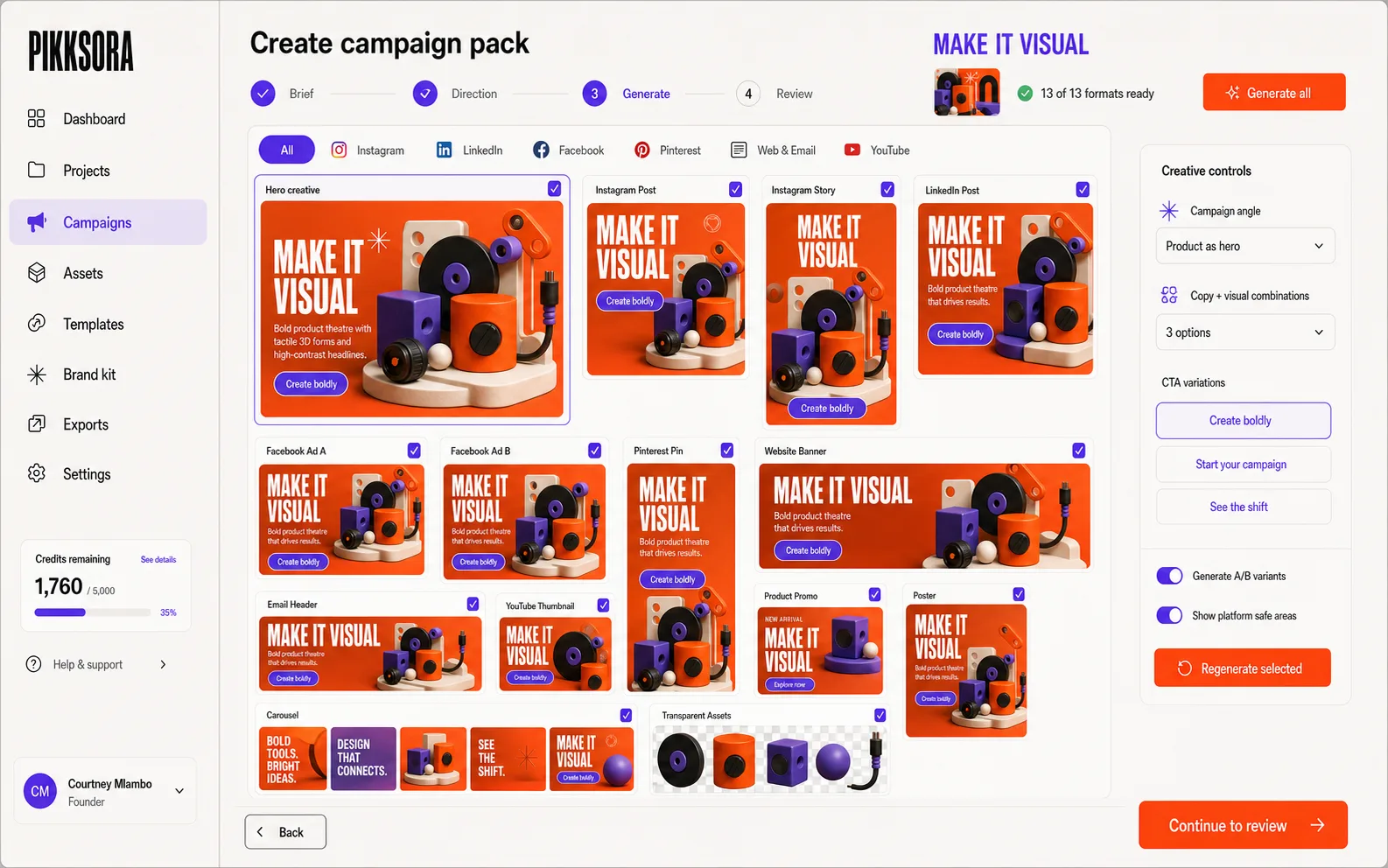Campaign pack results